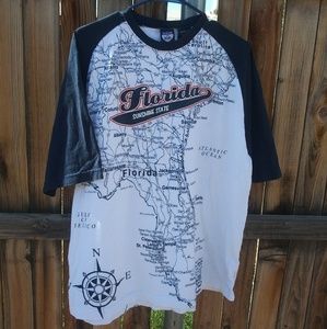 Florida All Over Map Print Shirt